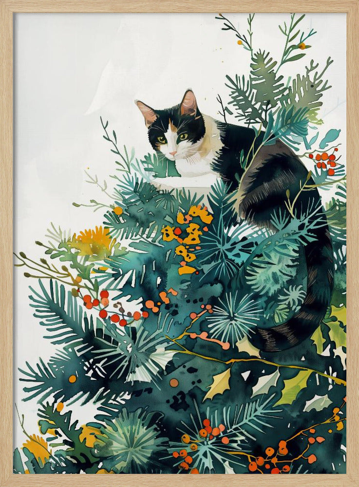 Kitty and Christmas tree | Poster