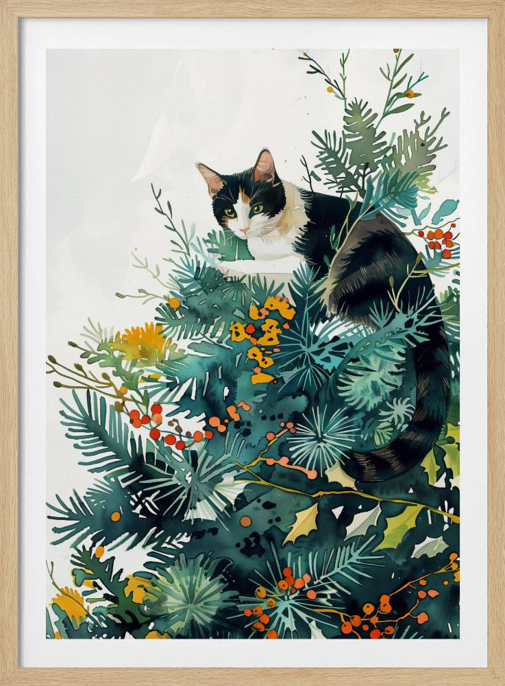 Kitty and Christmas tree | Poster