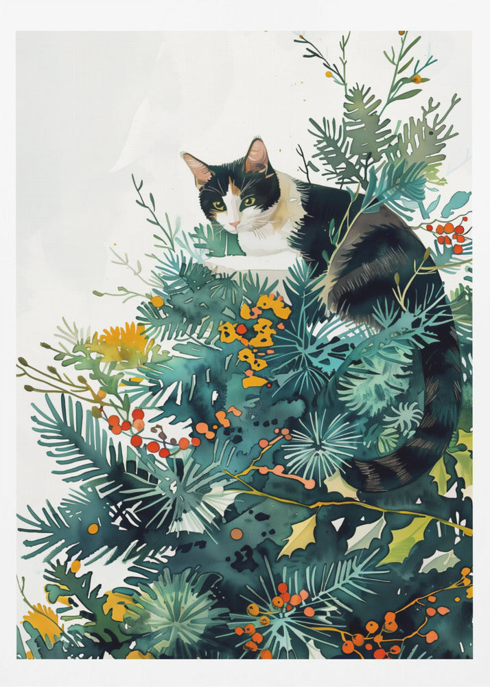 Kitty and Christmas tree | Poster