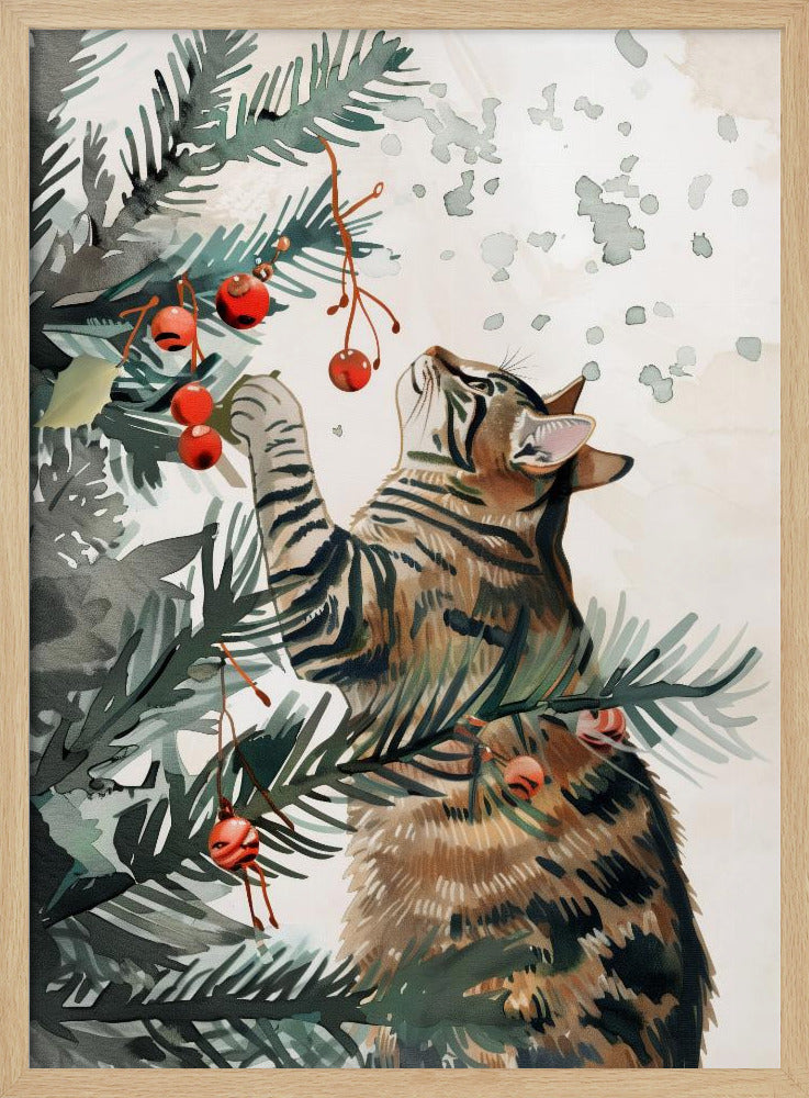 Kitty and Christmas tree | Poster
