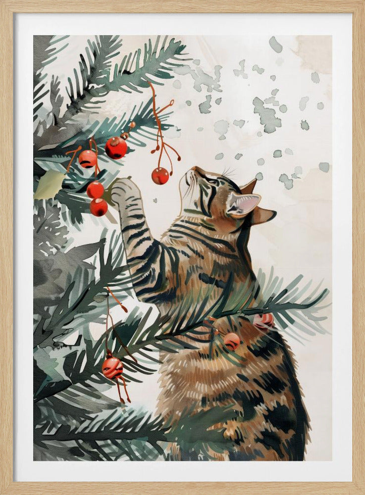 Kitty and Christmas tree | Poster