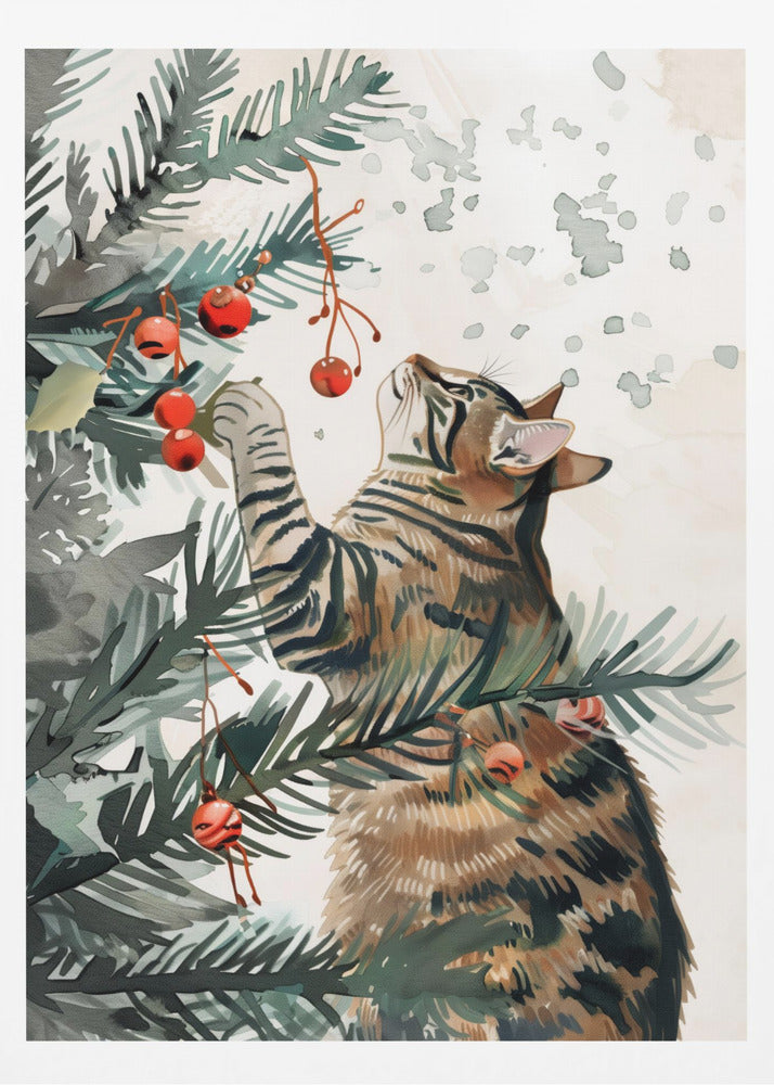 Kitty and Christmas tree | Poster