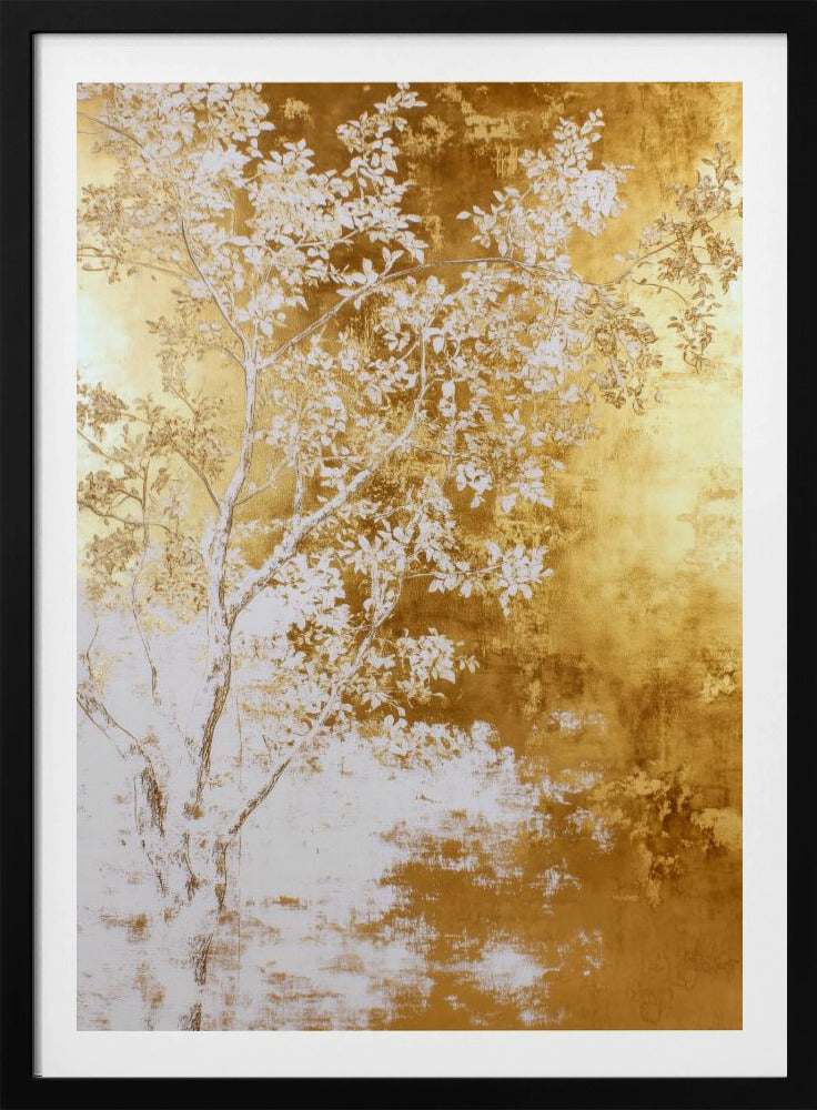 White and gold nature landscape | Poster