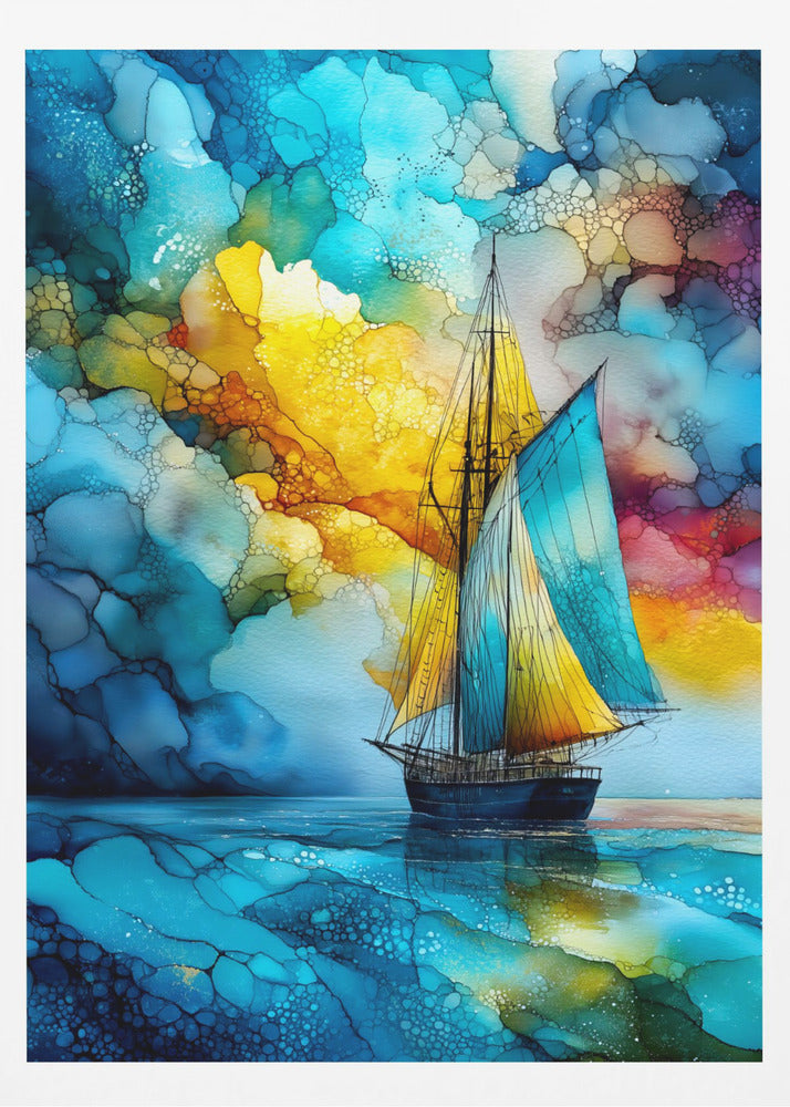 Nautica Sea Art Watercolor Ship (27) | Poster