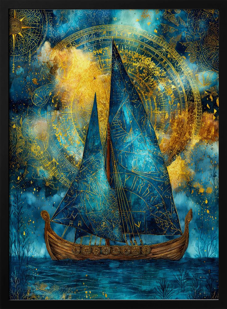 Nautica Sea Art Aquarellschiff (28) | Poster
