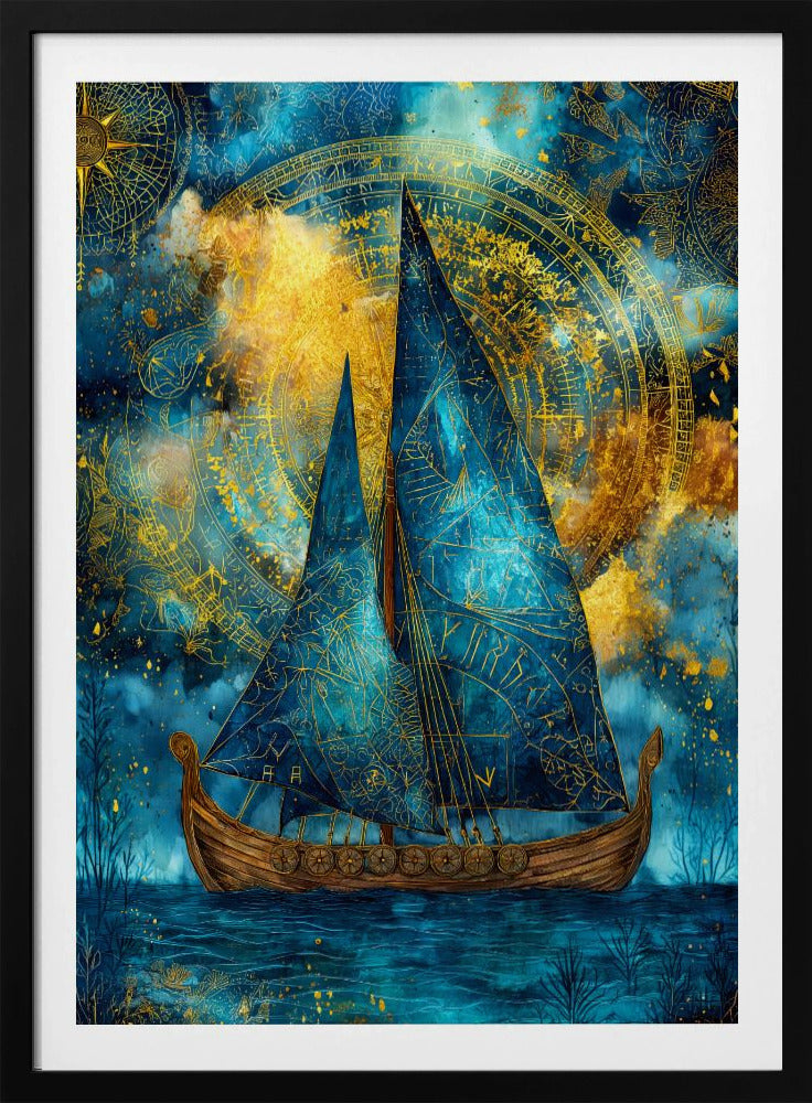 Nautica Sea Art Aquarellschiff (28) | Poster