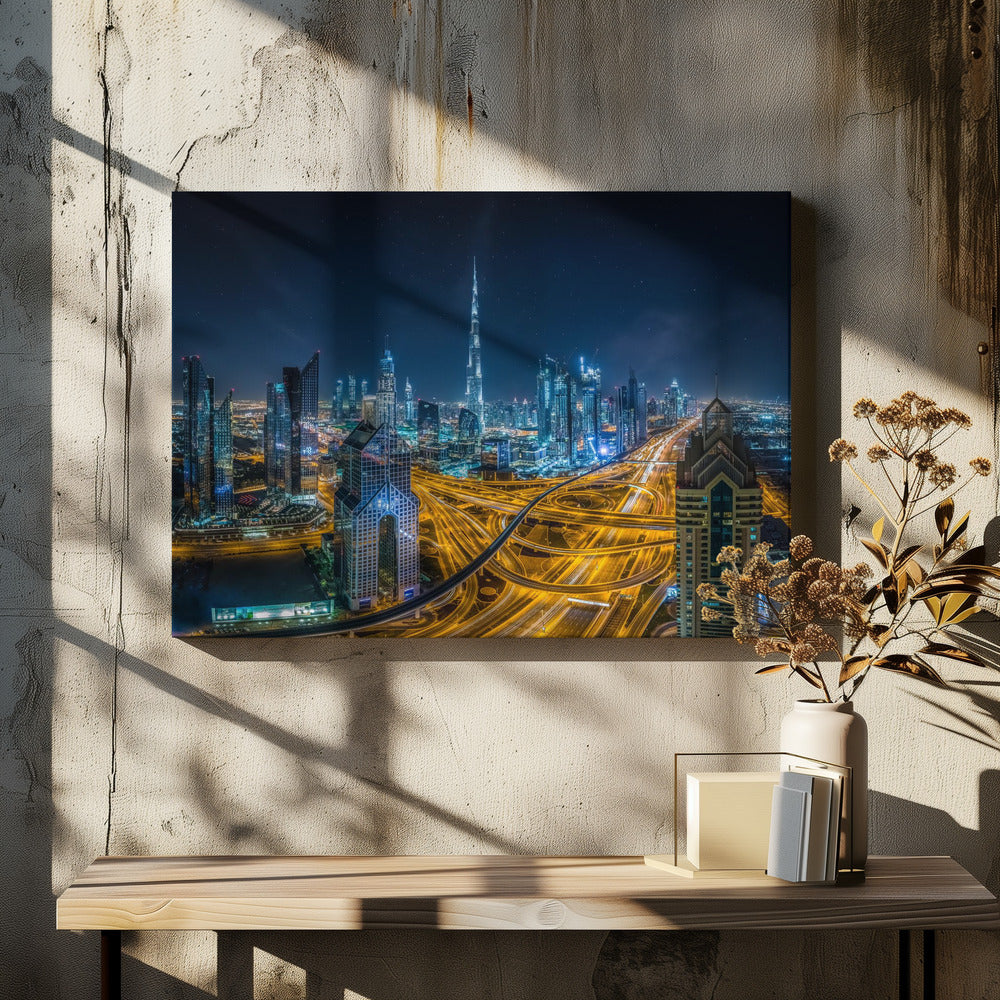 Ville bleue | Tableaux sur Toile