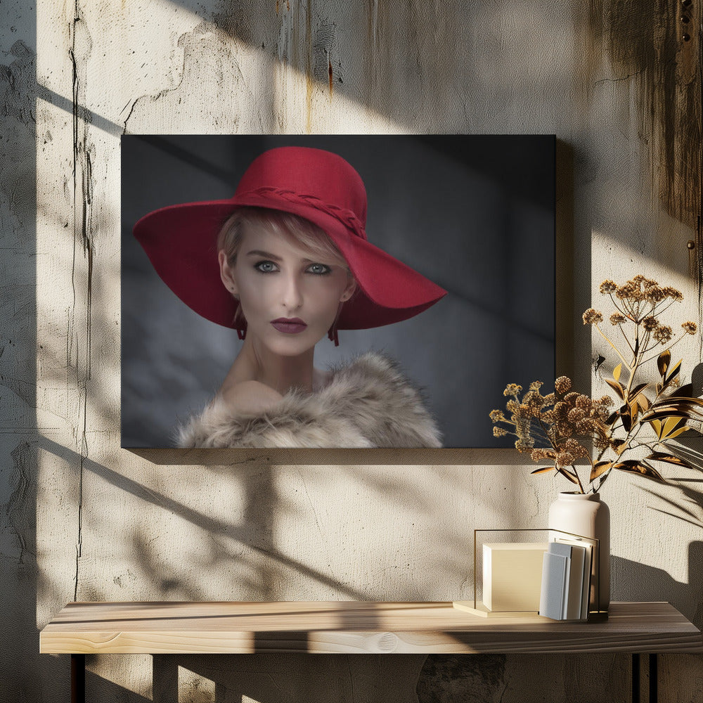 Ambers røde hatt | Lerretsbilder