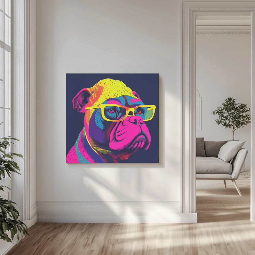 Canine Neon Vibes | Canvas