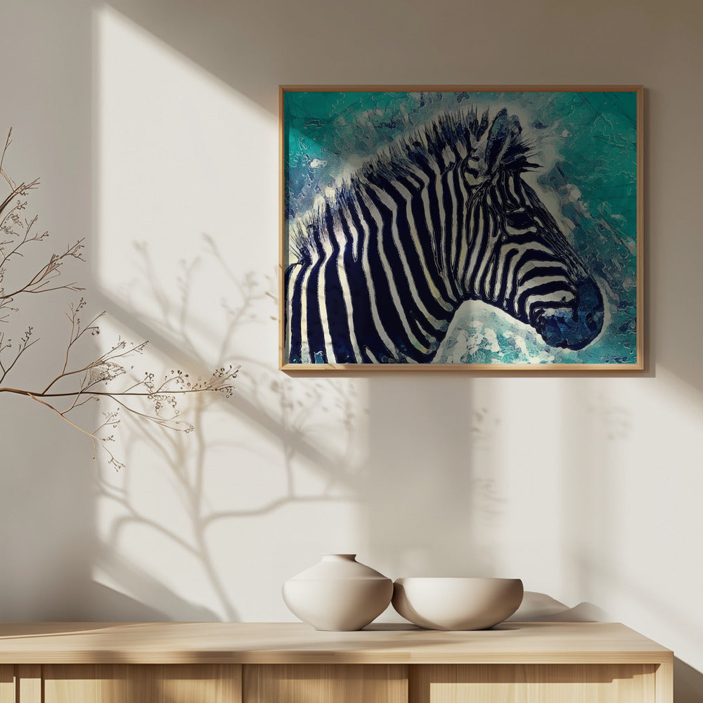 Animal Zebra Watercolor Animal Art | Poster