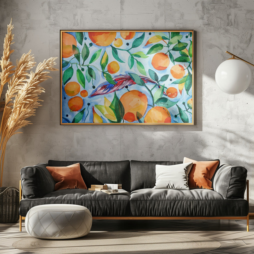 Orange Blau | Poster - Kunstdruck