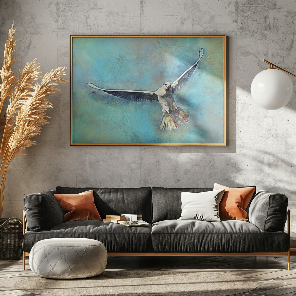 Animal Seagull Bird Watercolor Animal Art | Poster