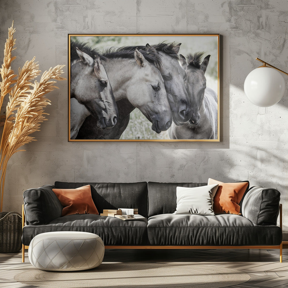Fire Konik-hester | Plakater - Kunsttrykk