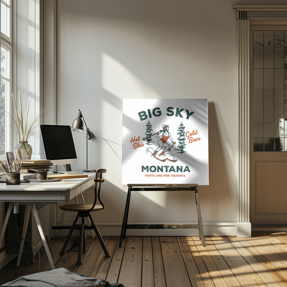 Ski Big Sky Montana: Bukser er til turister | Lærredsbilleder