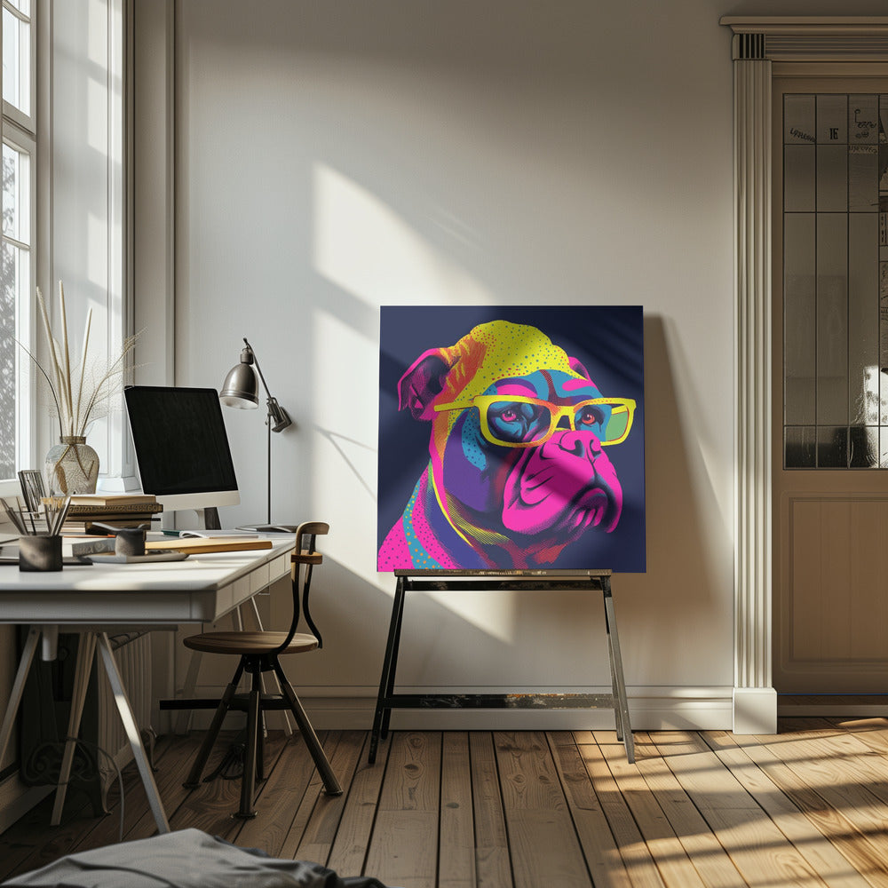 Canine Neon Vibes | Canvas