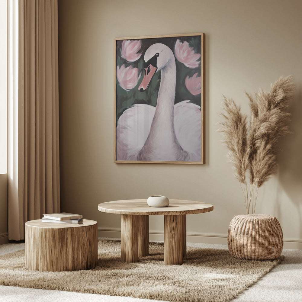 Swan In The Pond | Poster