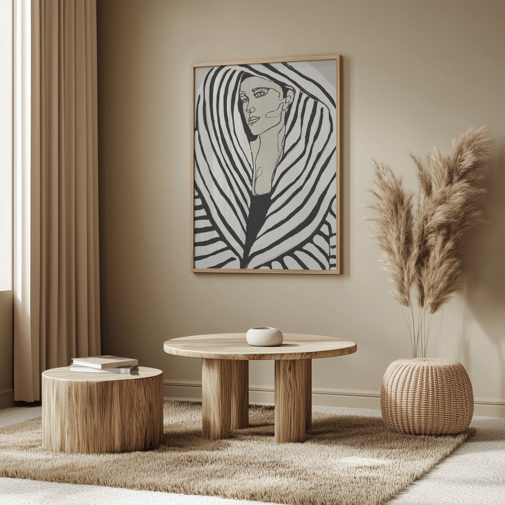 Gestreifter Mantel | Poster