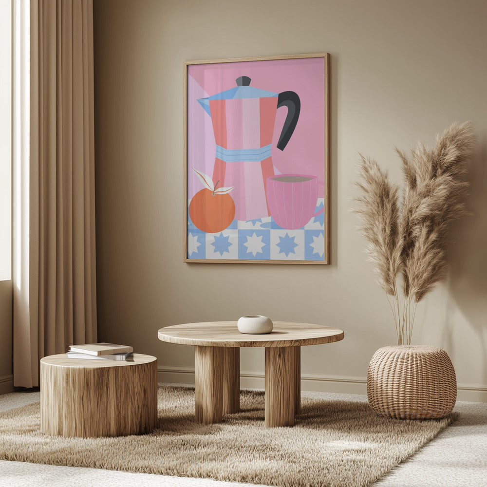 Stillleben mit Moka-Kanne | Poster