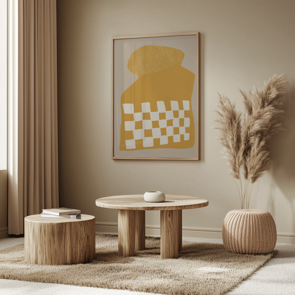 Goldene karierte Form | Poster
