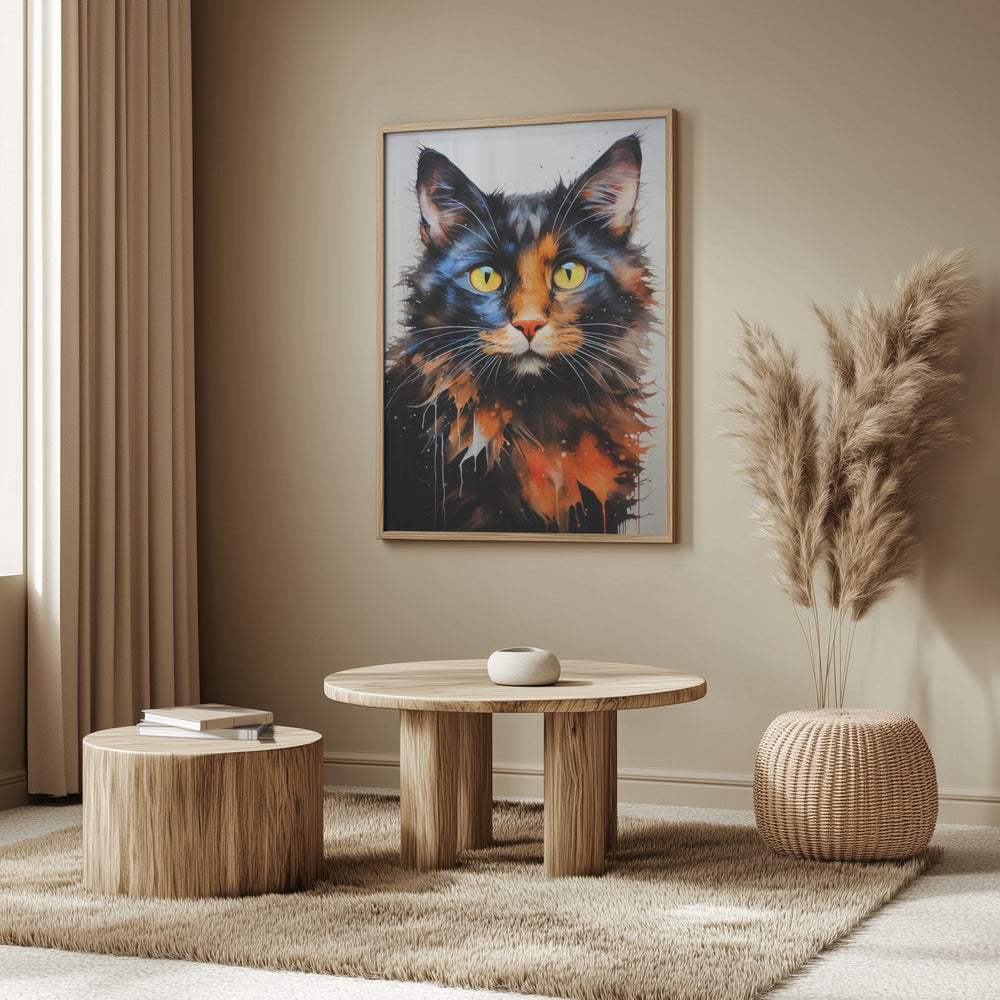 Cat Jack Watercolor Animal Art | Poster