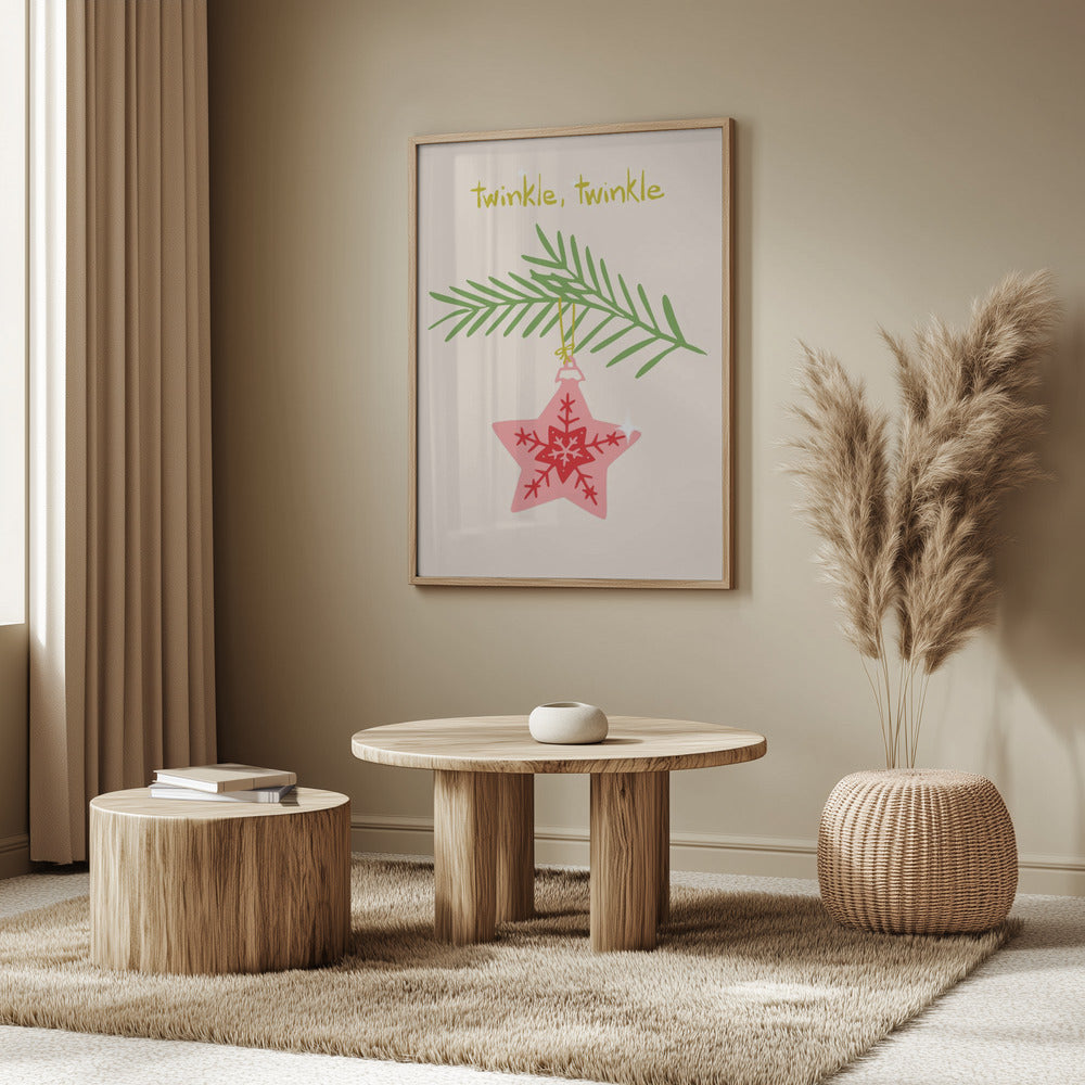 Glad glittrande julstjärna | Poster