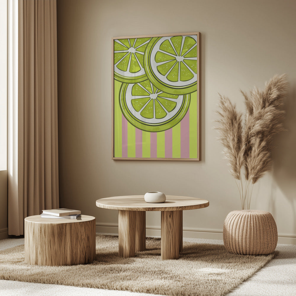 Lime su rosa | Poster - Stampe d’Arte