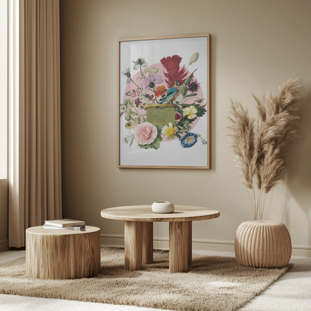 Colorful Bird Perched On A Box | Poster