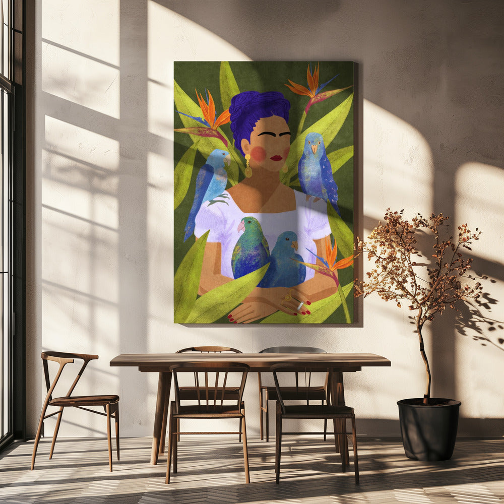 Frida och fåglar | Canvas