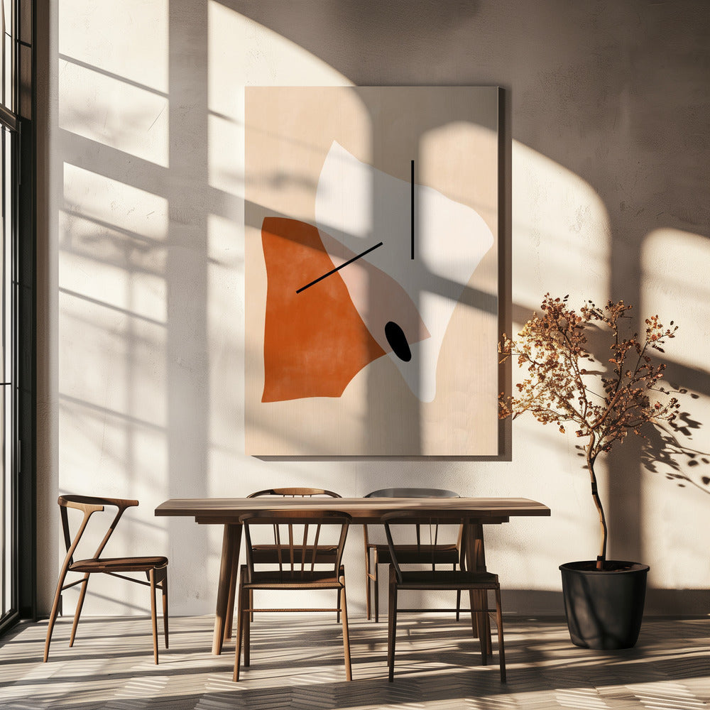 Geometriska former i jordnära toner | Canvas