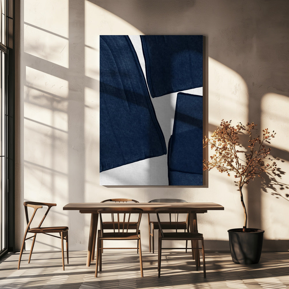 Minimalistisches Gemälde Blau III | Leinwand-Bilder