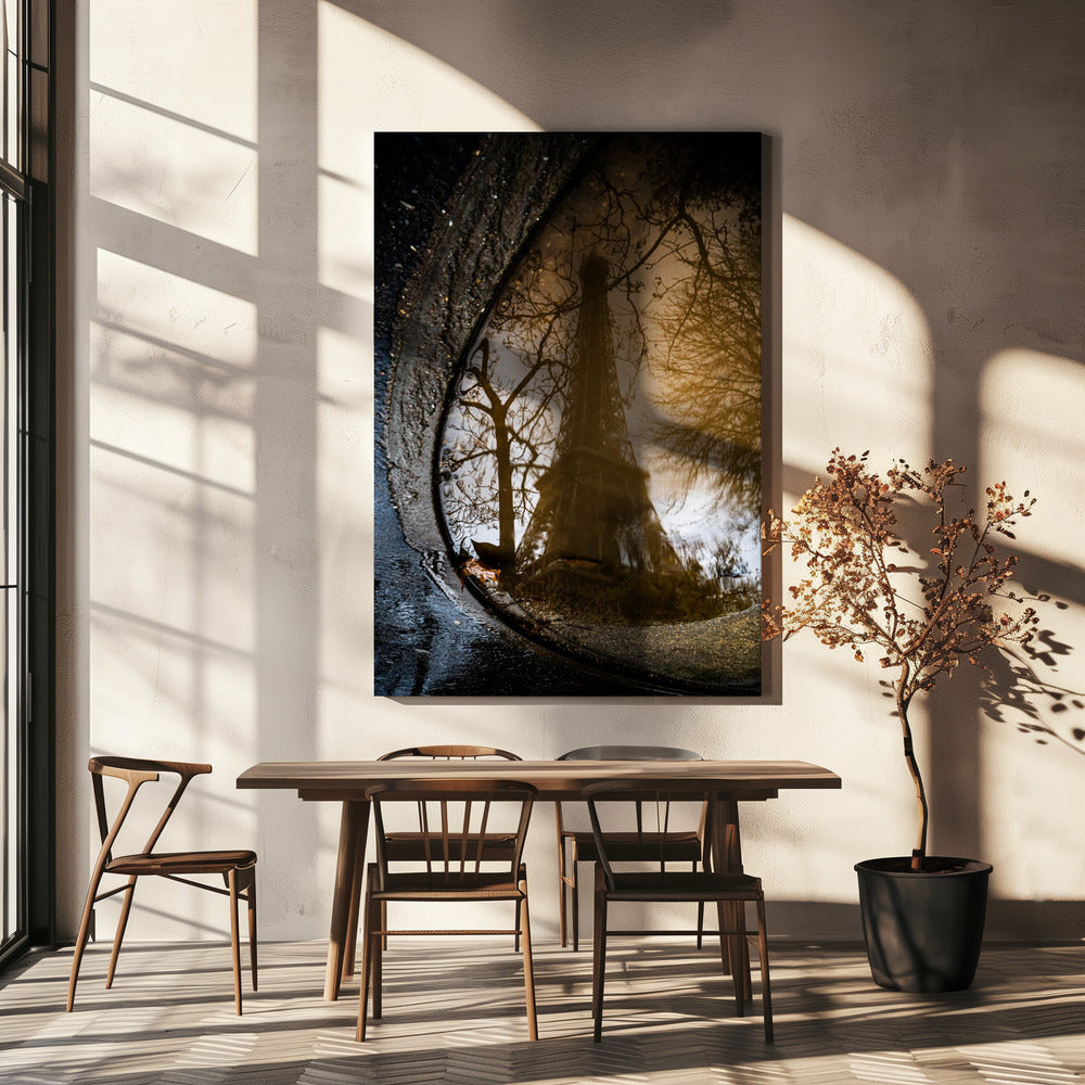 Spiegelung des Eiffelturms | Leinwand-Bilder