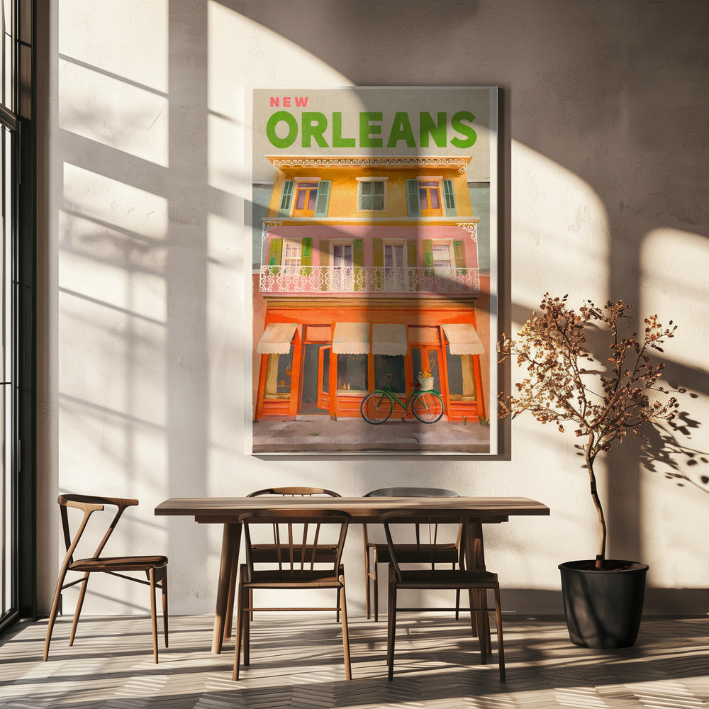 Voyages vintage à la Nouvelle-Orléans, en Louisiane Posters - Affiche Artistique | Tableaux sur Toile