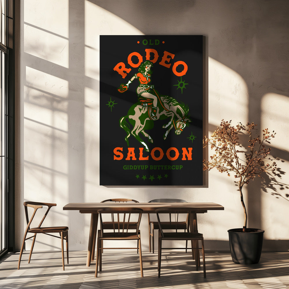Old Rodeo Saloon Cowgirl: Giddyup Buttercup | Wydruki na łótnie