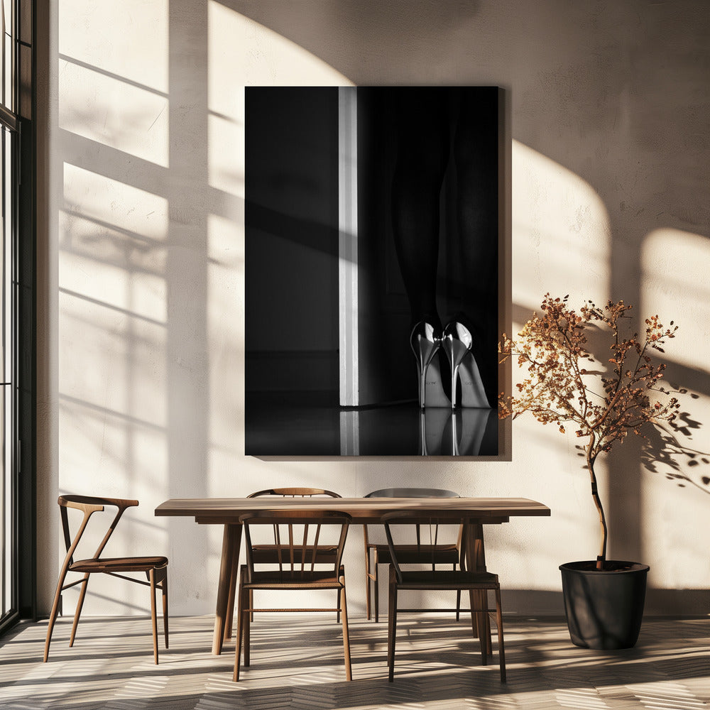 nero + bianco + porta | Stampe su Tela