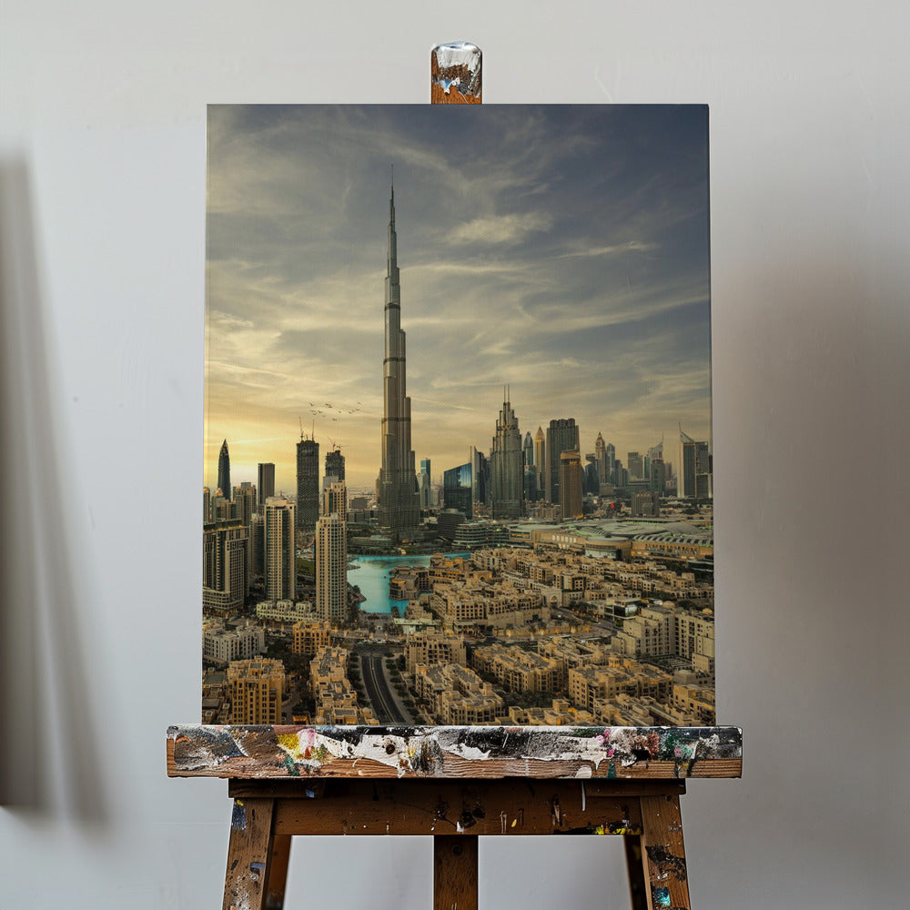 Solnedgång i centrum | Canvas