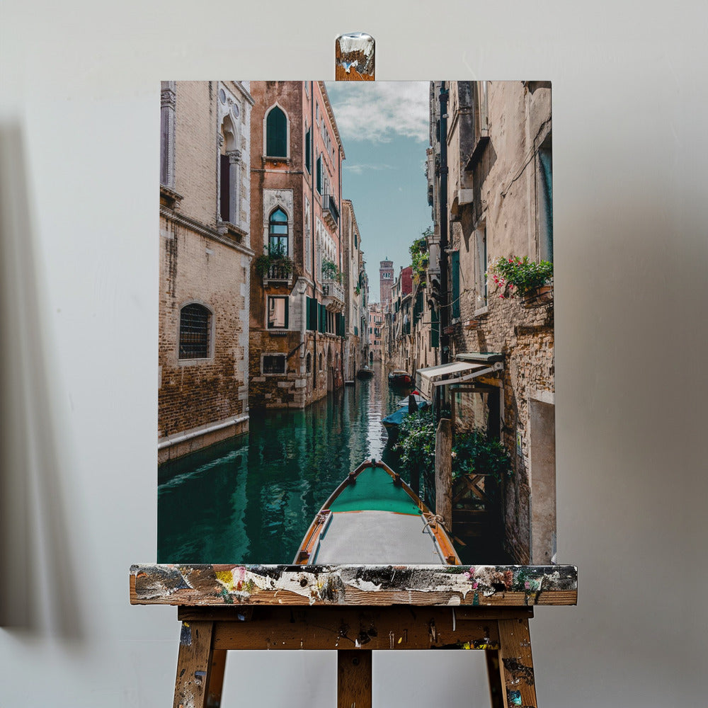 Båt på floden | Canvas