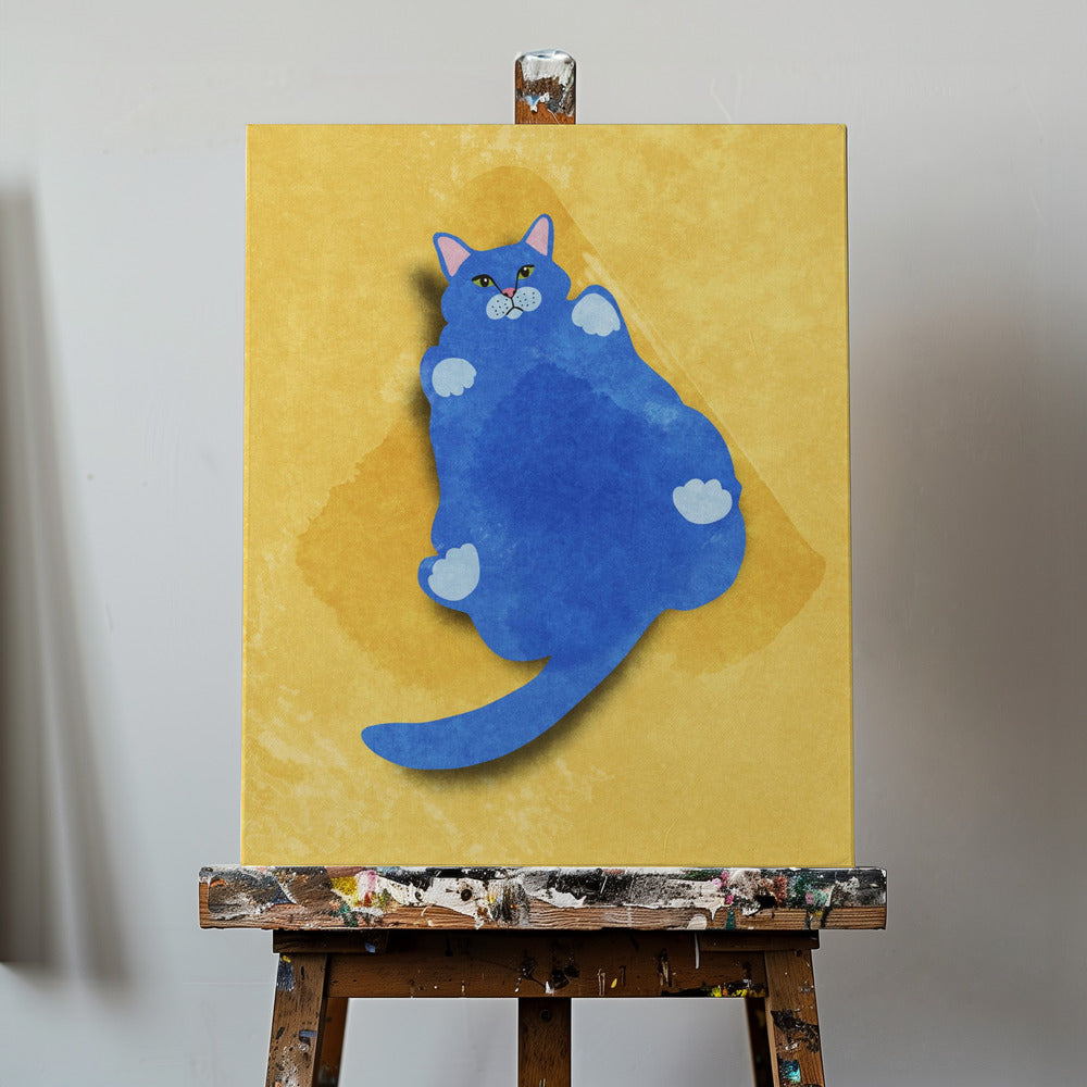 Fed kat | Lærredsbilleder