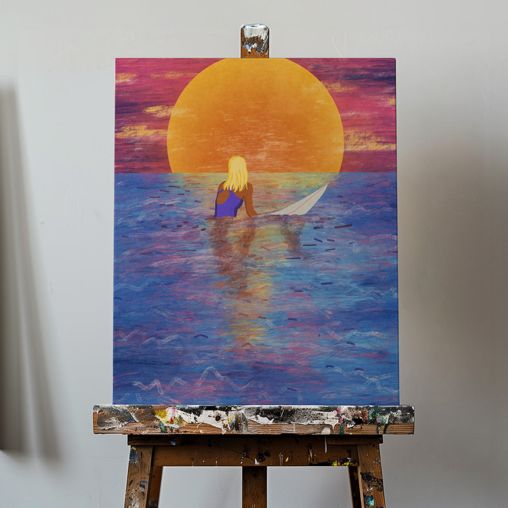Surferpige | Lærredsbilleder