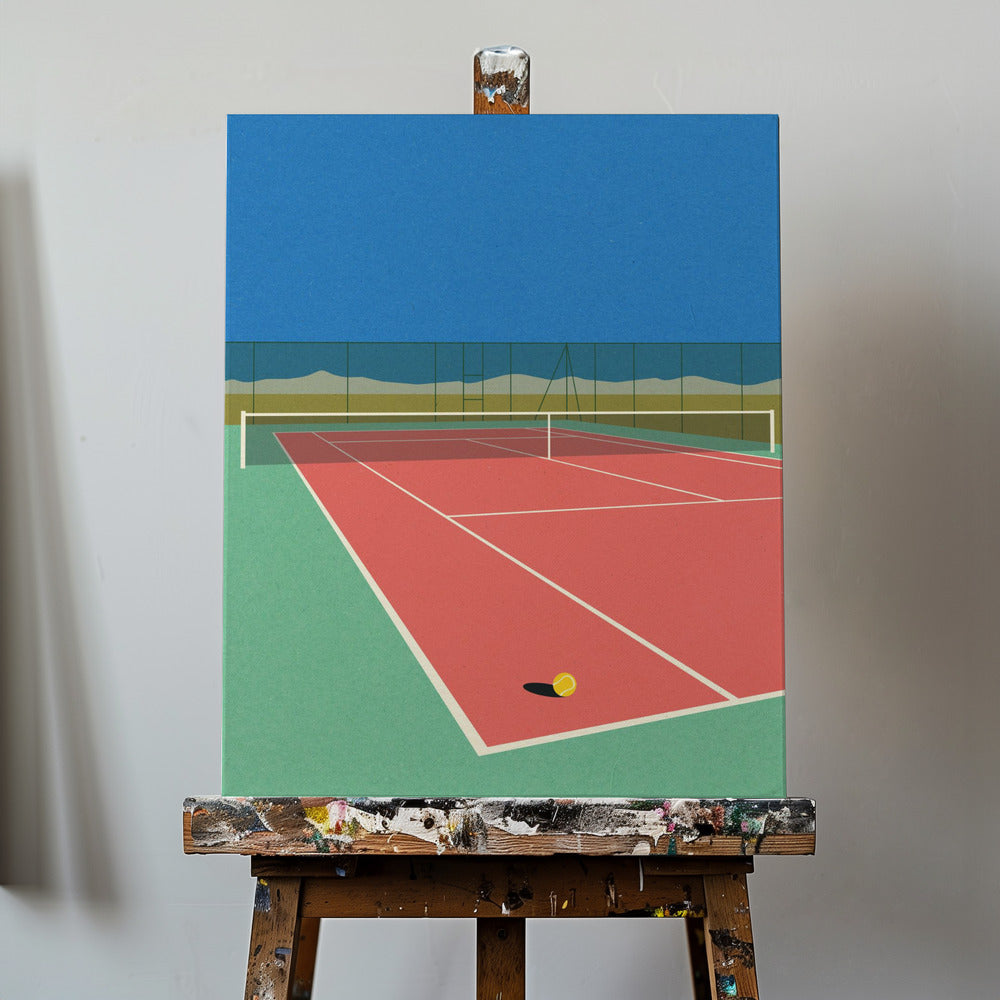Tennisplatz in der Wüste | Leinwand-Bilder