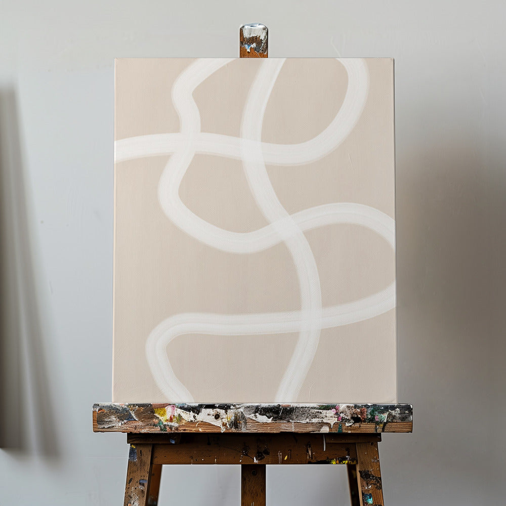 White Brush Stroke Poster | Canvas