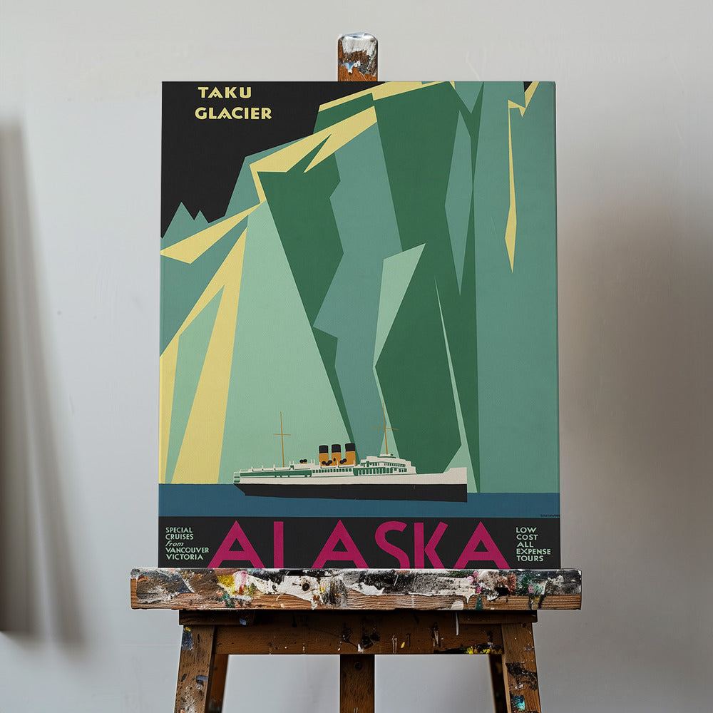 Alaska via det kanadiske Stillehavet. Taku-breen - ingen grense | Lerretsbilder