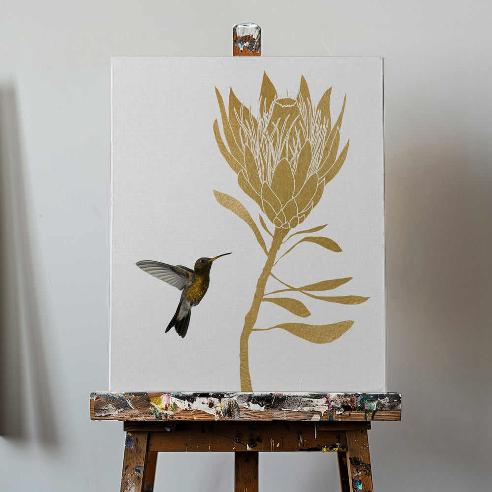 Colibri et fleur I | Tableaux sur Toile