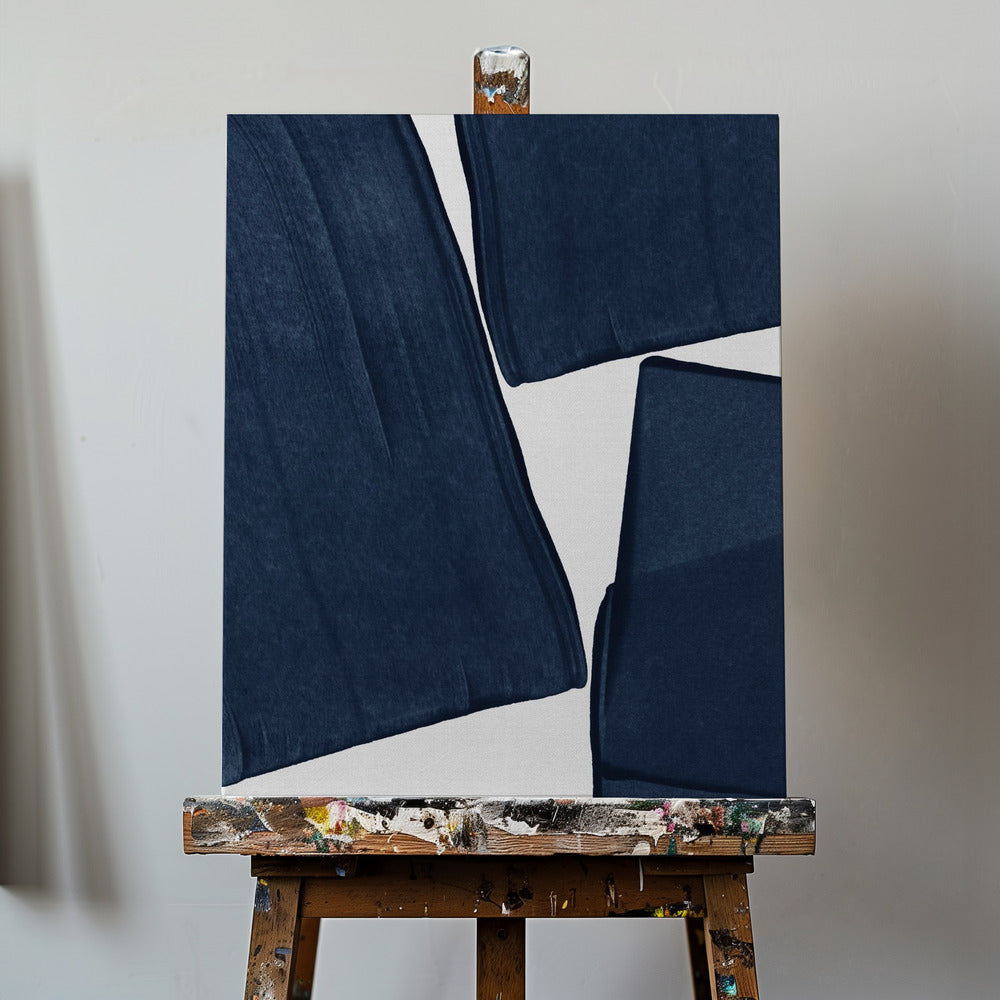 Minimalistisches Gemälde Blau III | Leinwand-Bilder