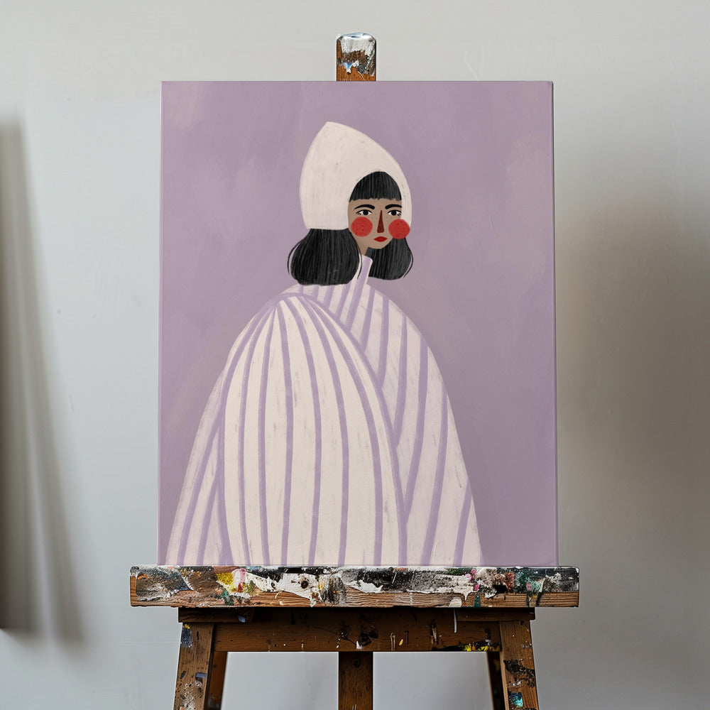La femme au chapeau blanc | Tableaux sur Toile