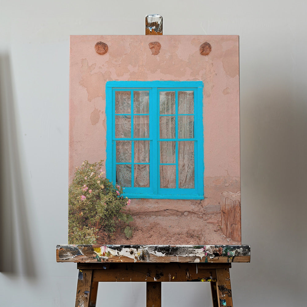 Turquoise Window - Taos, New Mexico | Canvas