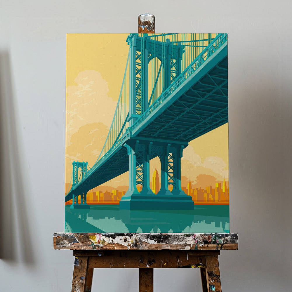 Manhattan Bridge in New York | Leinwand-Bilder
