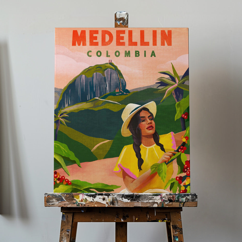 Medellin Kolumbia Podróż Plakaty - Wydruki Artystyczne | Wydruki na łótnie