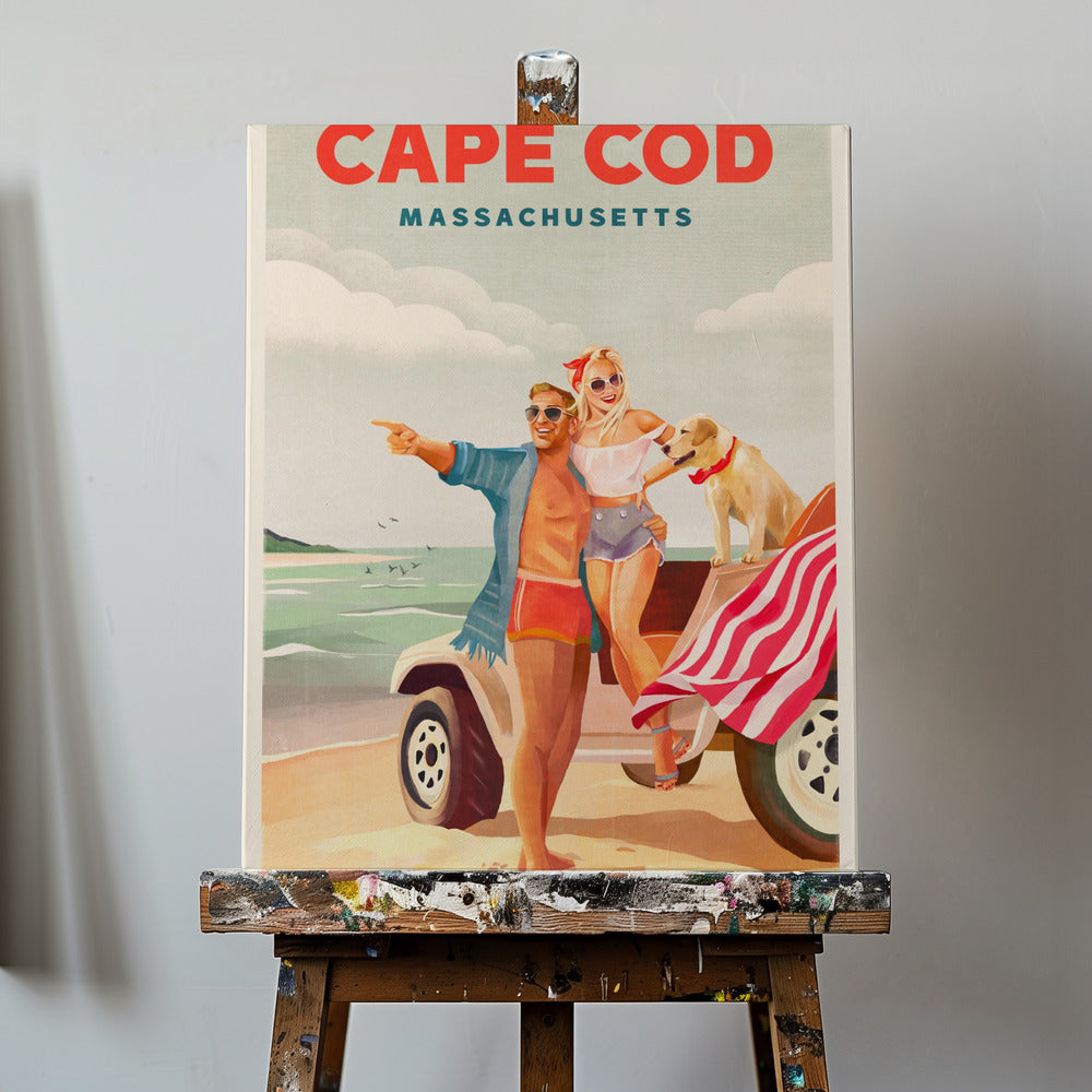 Letnia sztuka plażowa na Cape Cod w stanie Massachusetts | Wydruki na łótnie