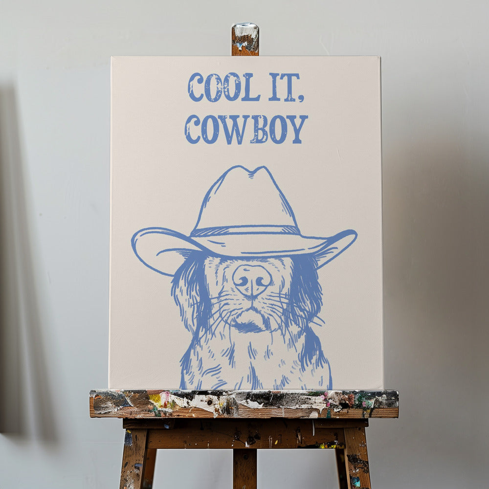 Kult Cowboy Blå | Lerretsbilder