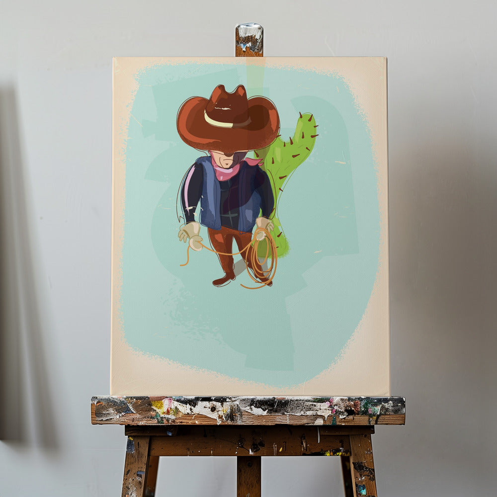 Texaanse cowboy | Canvasprints